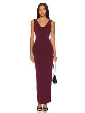 NEW Katie May Rita Gown in Sangria Dark Red Formal Sleeveless Maxi Dress